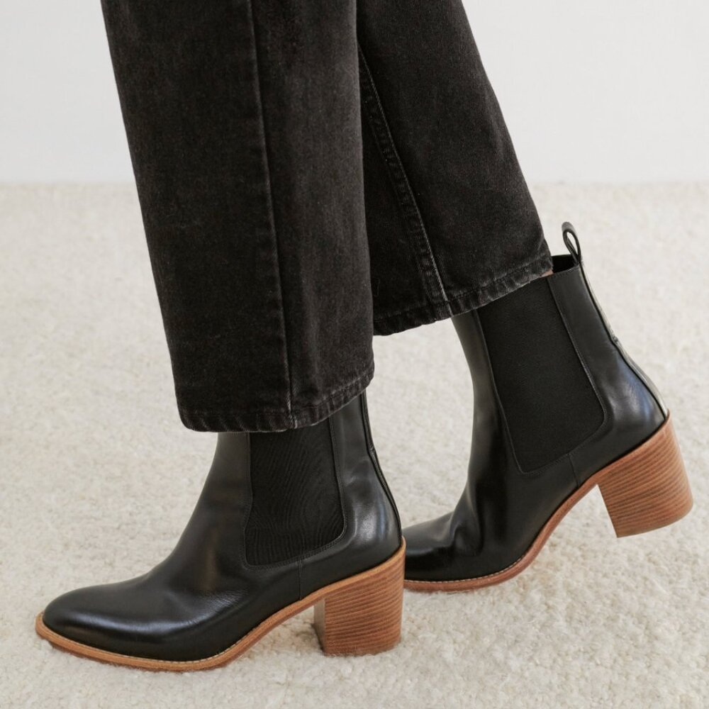 Jenni Kayne Heeled Leather Frankie Chelsea Boot